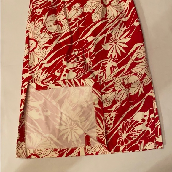 90s RARE Express Vibrant Floral Tropical Strapless MIDI DRESS Fitted ⭐️⭐️⭐️⭐️⭐️ - Picture 7 of 8